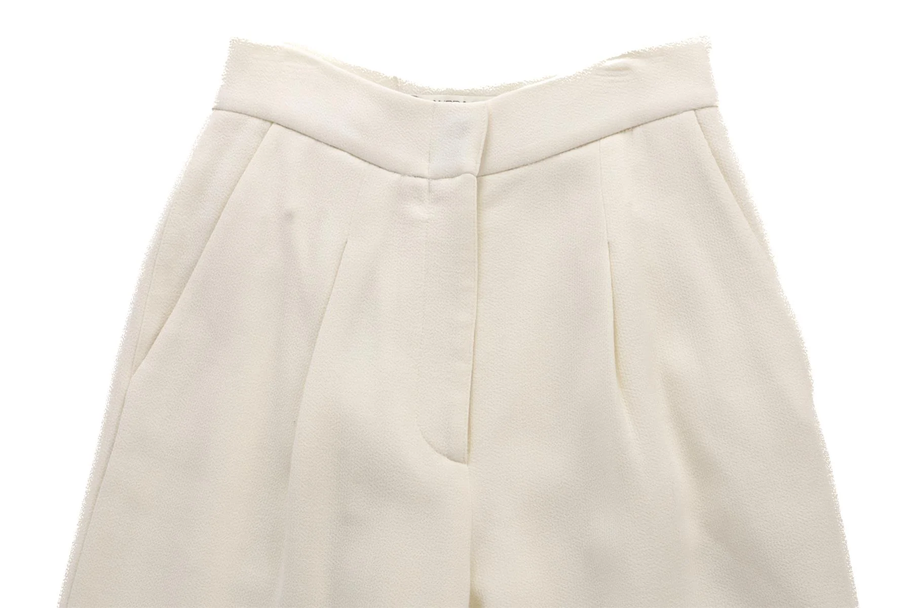 ALESSANDRA RICH IVORY WOOL STRAIGHT LEG PANTS IT 38 UK 6 - Image 2