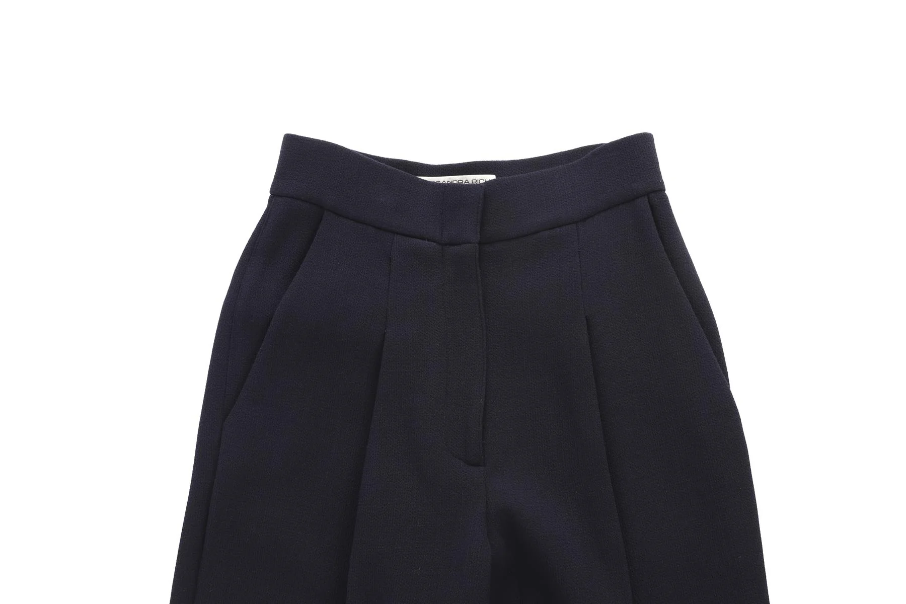 ALESSANDRA RICH NAVY WOOL STRAIGHT LEG PANTS IT 38 UK 6 - Image 3