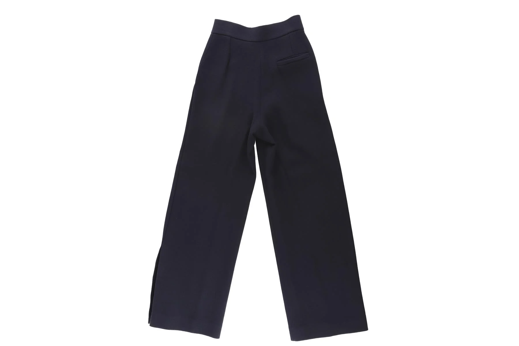 ALESSANDRA RICH NAVY WOOL STRAIGHT LEG PANTS IT 38 UK 6 - Image 4