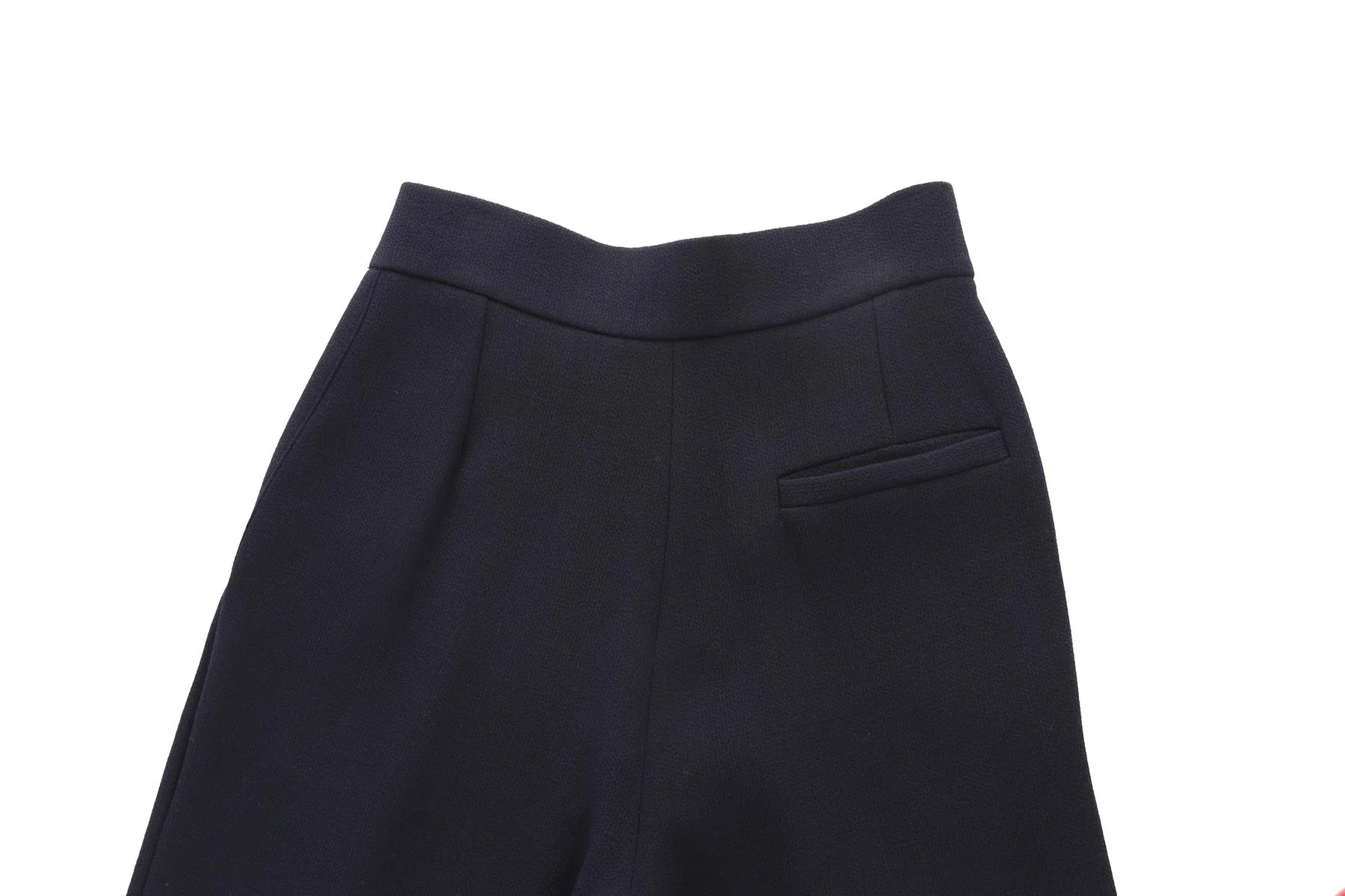 ALESSANDRA RICH NAVY WOOL STRAIGHT LEG PANTS IT 38 UK 6 - Image 5