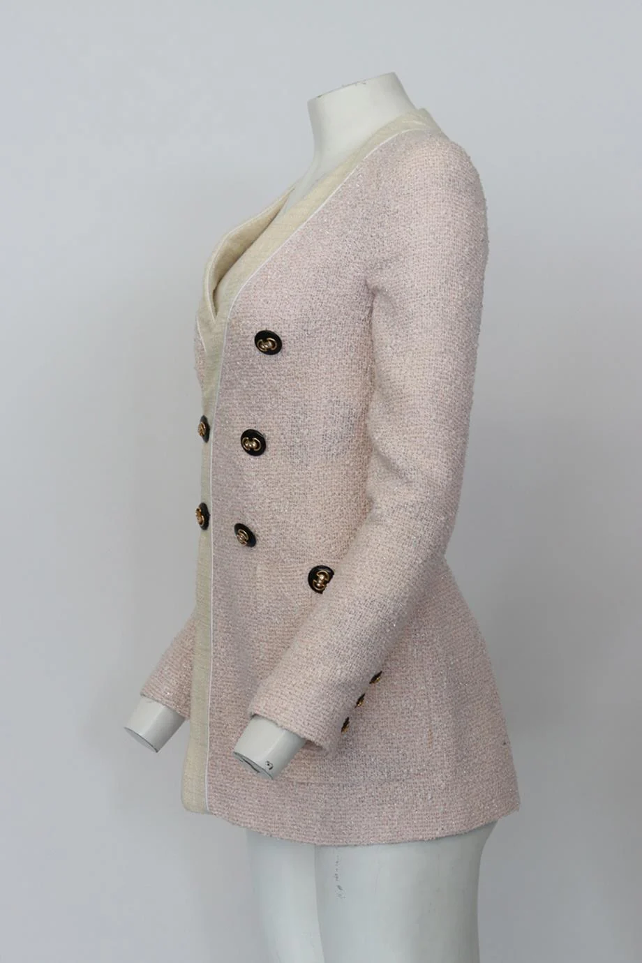 ALESSANDRA RICH TWEED COTTON BLEND BLAZER IT 38 UK 6 - Image 3