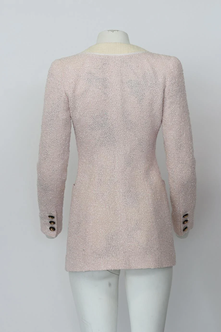 ALESSANDRA RICH TWEED COTTON BLEND BLAZER IT 38 UK 6 - Image 4