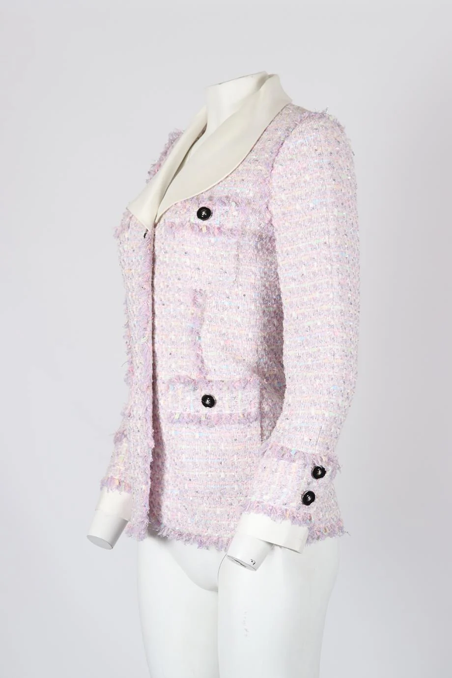 ALESSANDRA RICH TWEED COTTON BLEND BLAZER IT 42 UK 10 - Image 3