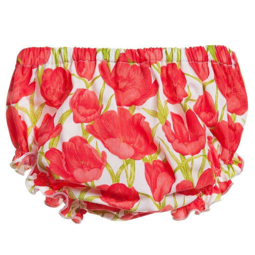 ALETTA BABY RED FLORAL DRESS AND BLOOMERS 18 MONTHS - Image 4