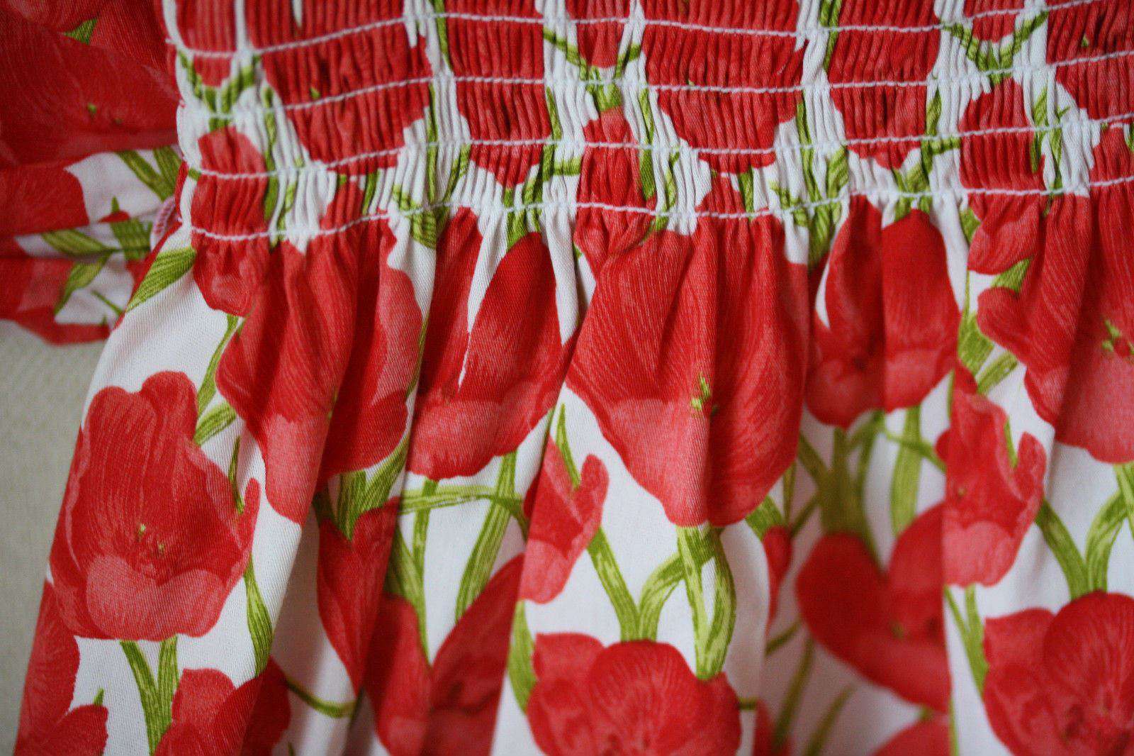 ALETTA BABY RED FLORAL DRESS AND BLOOMERS 18 MONTHS - Image 6