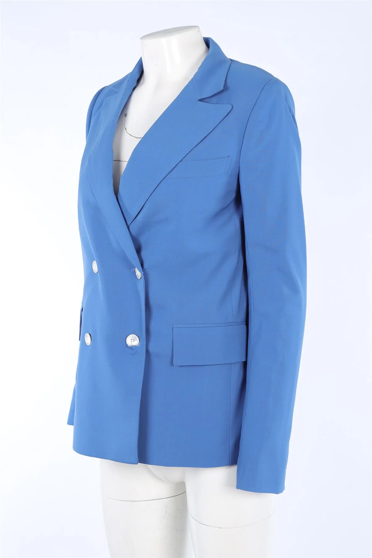 ALEX EAGLE BLUE WOOL BLAZER UK 8 - Image 3