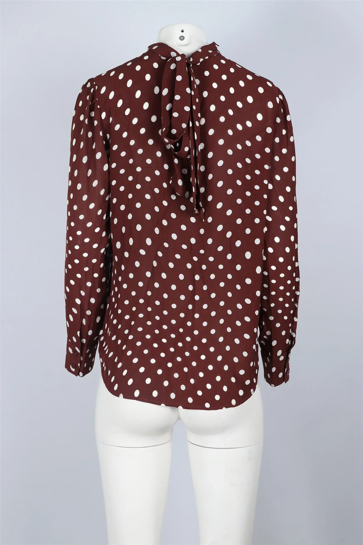 ALEXA CHUNG BROWN CHIFFON TOP UK 10 - Image 4