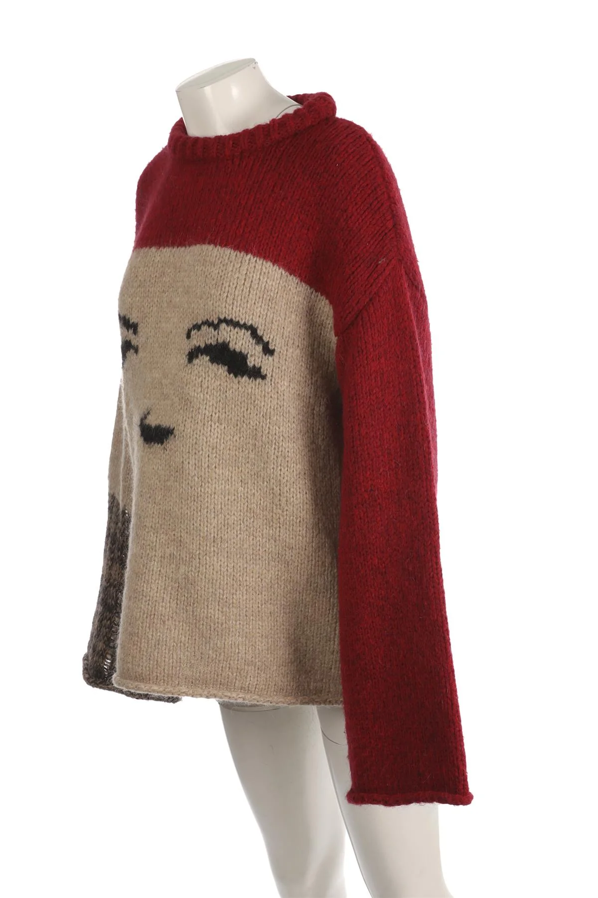 ALEXA CHUNG RED MOHAIR SWEATER SMALL - Image 3