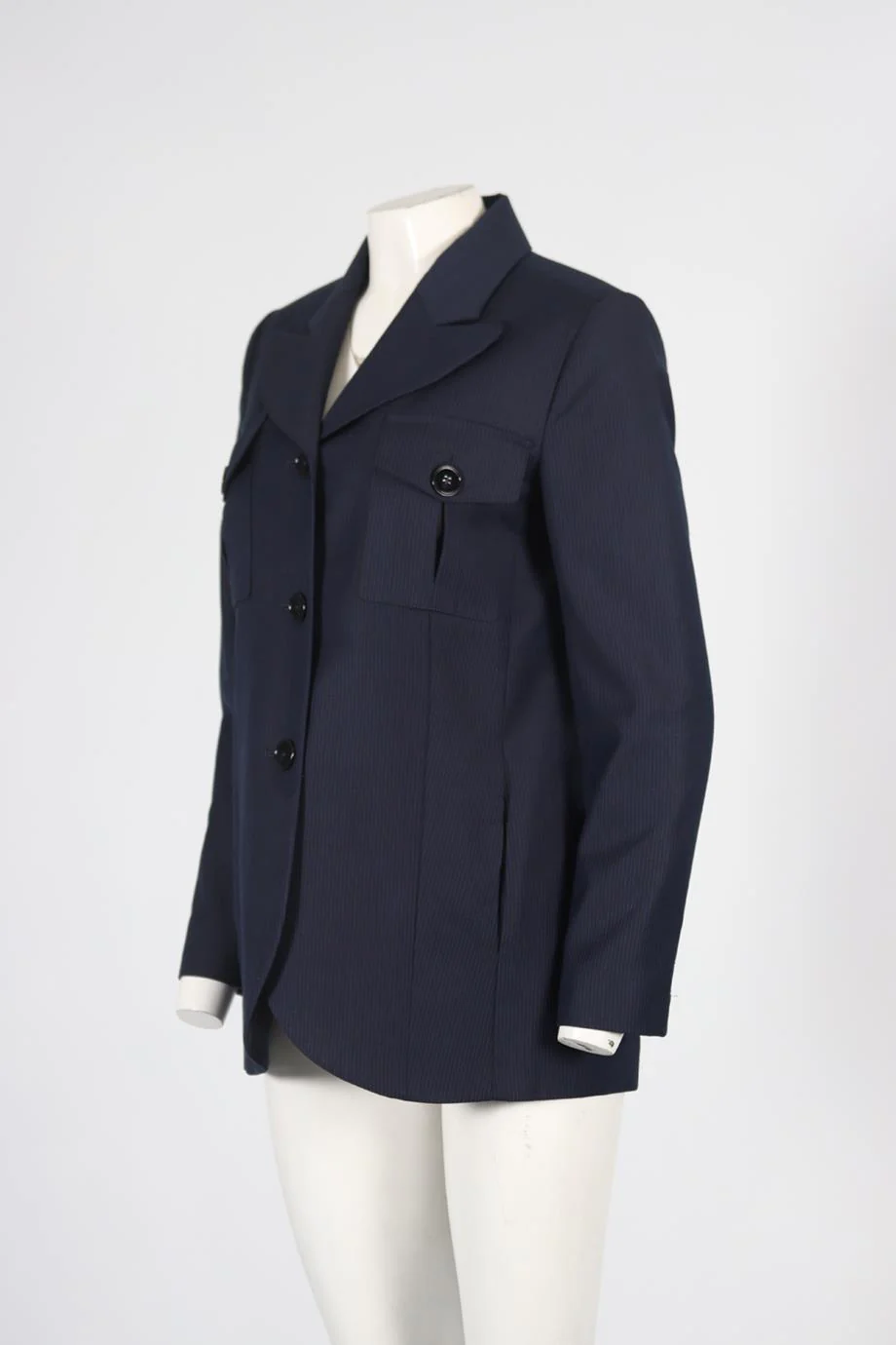 ALEXA CHUNG STRIPED WOOL BAZER UK 10 - Image 3