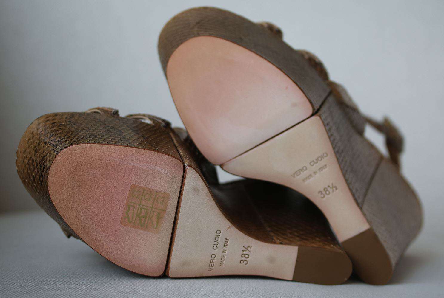 ALEXA WAGNER AYERS CUT OUT SNAKESKIN WEDGES EU 38.5 UK 5.5 US 8.5 - Image 6