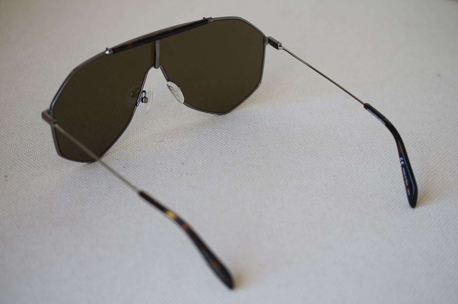 ALEXANDER MCQUEEN AM0138S 002 OVERSIZED RUTHENIUM AND BRONZE SUNGLASSES - Image 5