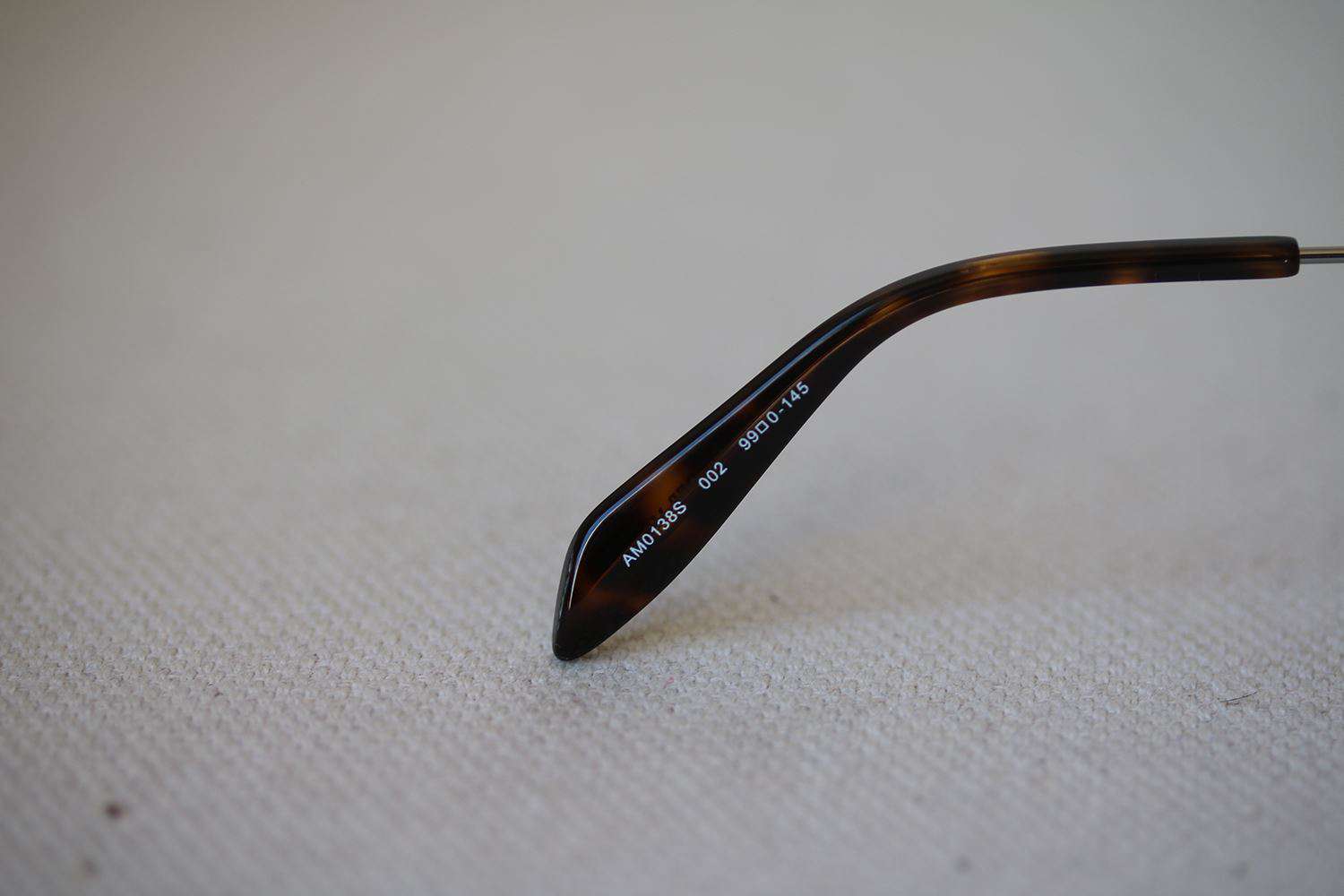 ALEXANDER MCQUEEN AM0138S 002 OVERSIZED RUTHENIUM AND BRONZE SUNGLASSES - Image 6