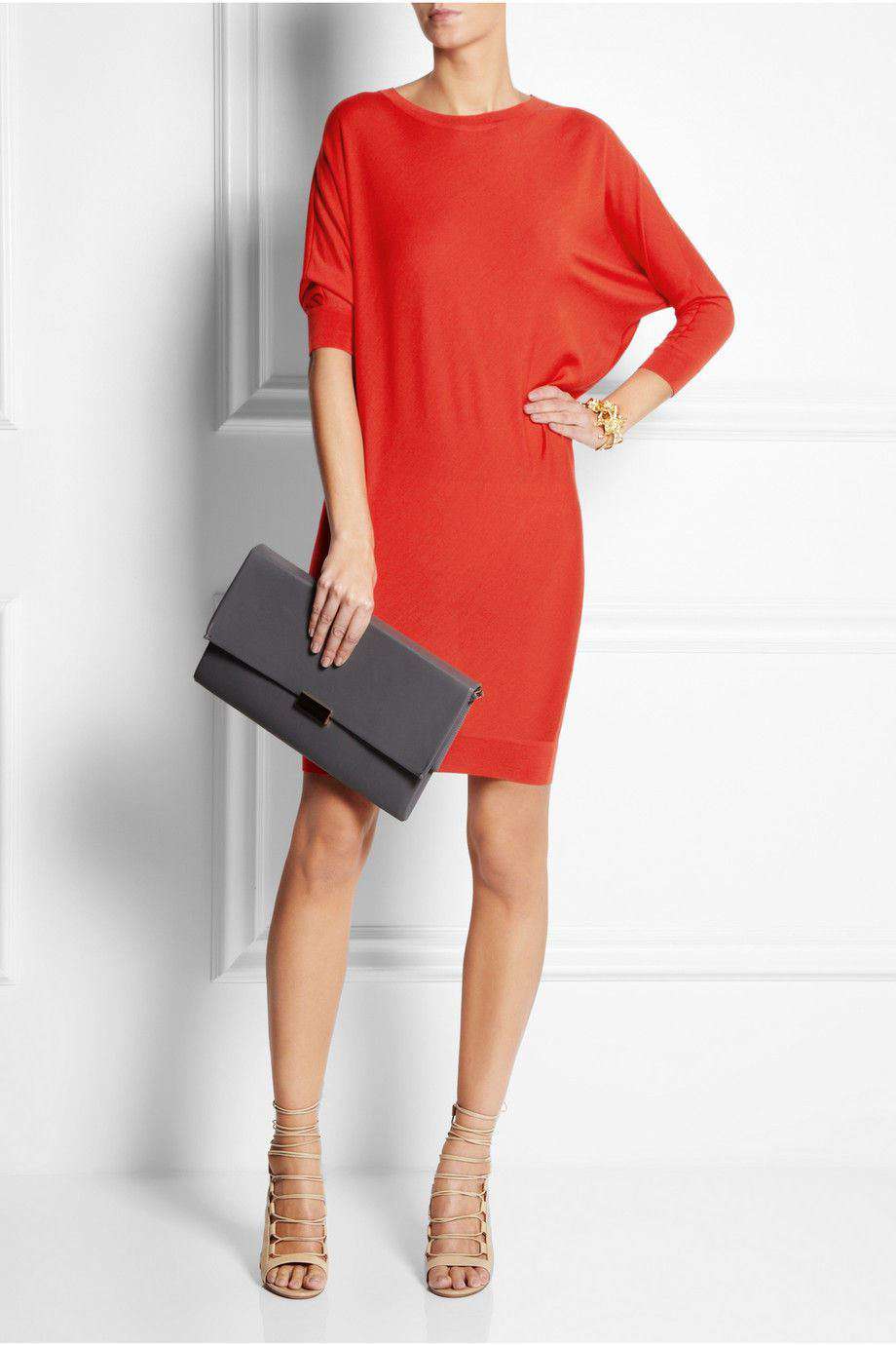ALEXANDER MCQUEEN ASYMMETRIC WOOL SWEATER DRESS MEDIUM - Image 7