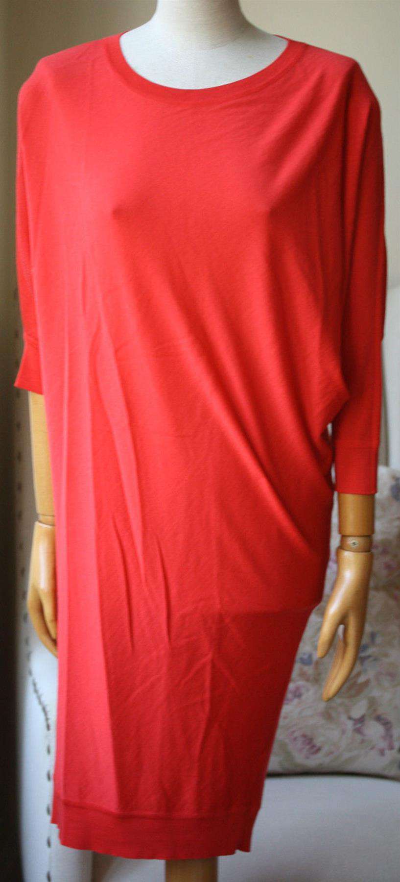 ALEXANDER MCQUEEN ASYMMETRIC WOOL SWEATER MINI DRESS MEDIUM - Image 2
