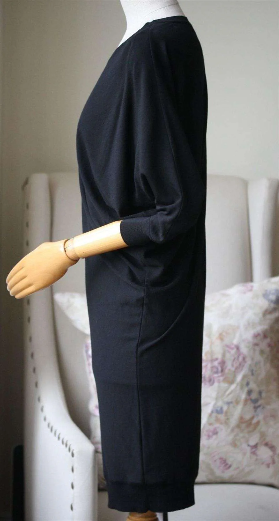 ALEXANDER MCQUEEN ASYMMETRIC WOOL SWEATER MINI DRESS XSMALL - Image 4