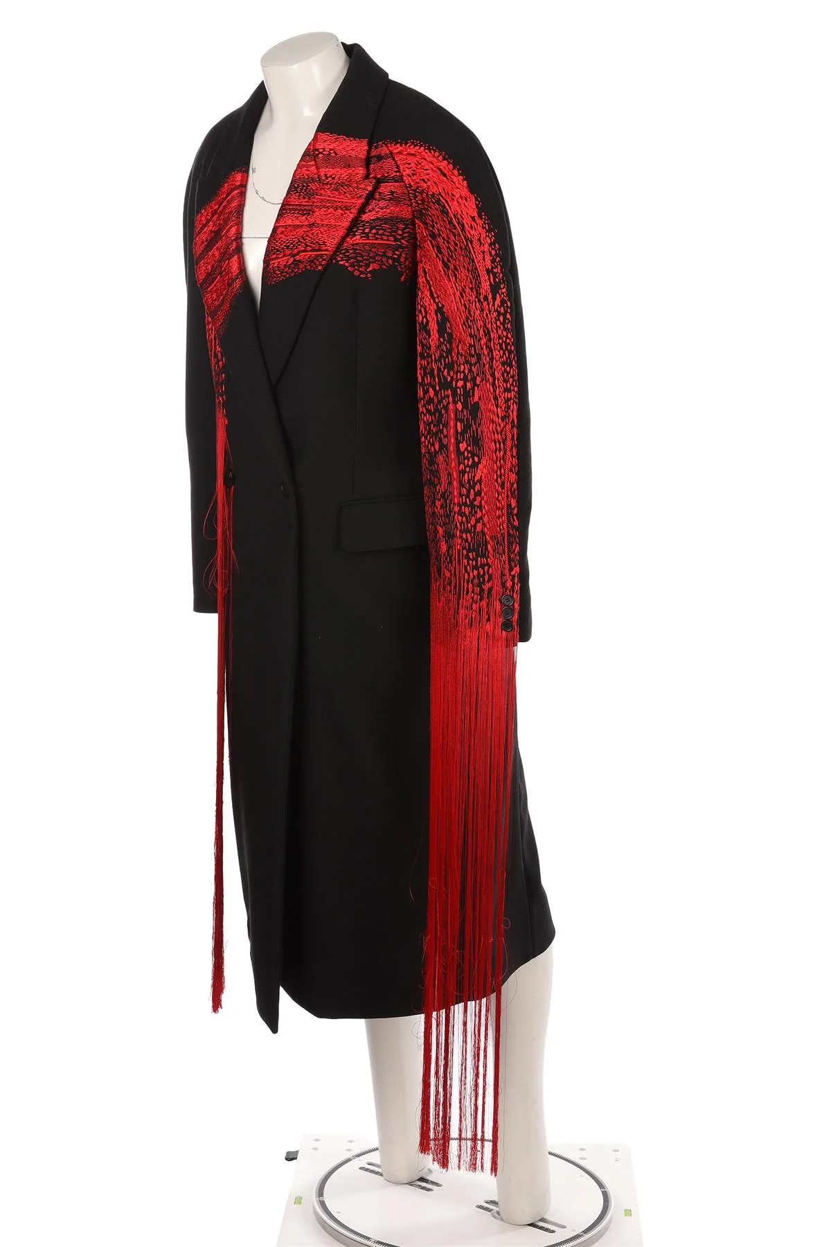 ALEXANDER MCQUEEN BLACK 2024 WOOL COAT IT 46 UK 14 - Image 3