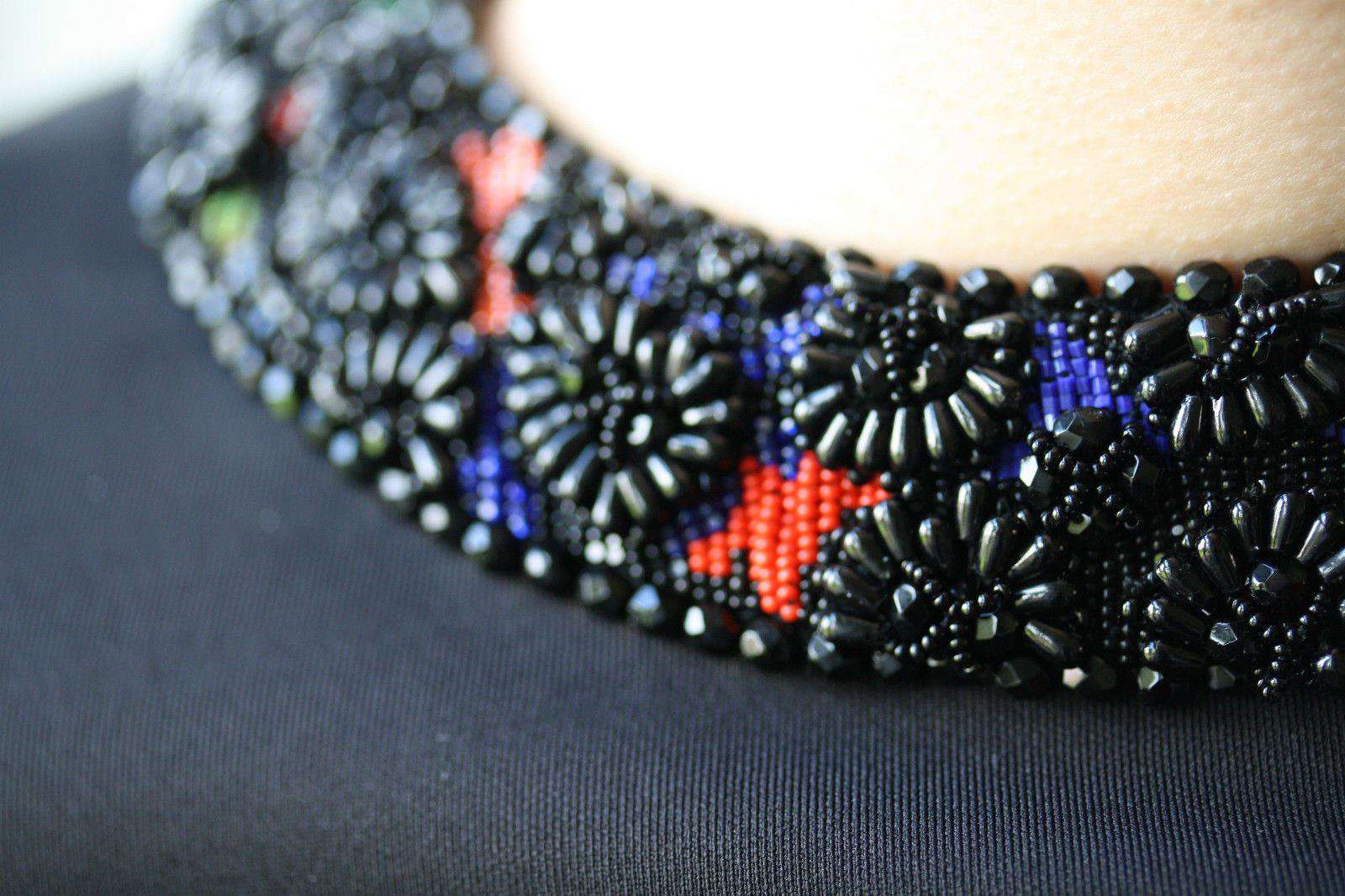 ALEXANDER MCQUEEN BLACK BEADED NECKLINE SCUBA TOP IT 40 UK 8 - Image 9