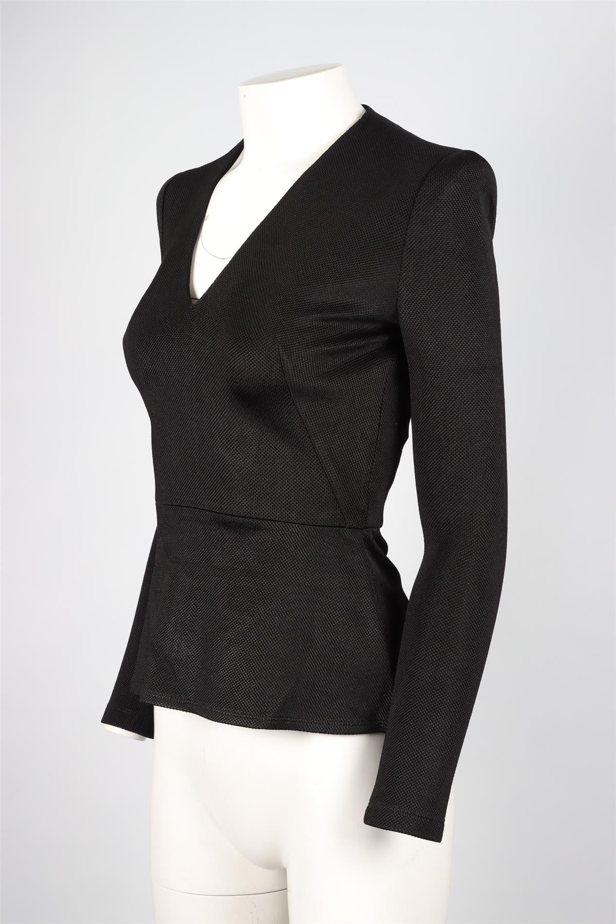 ALEXANDER MCQUEEN BLACK COTTON TOP IT 38 UK 6 - Image 3