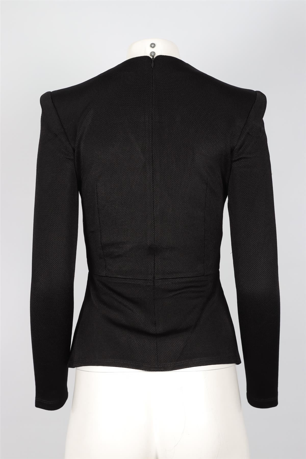 ALEXANDER MCQUEEN BLACK COTTON TOP IT 38 UK 6 - Image 4