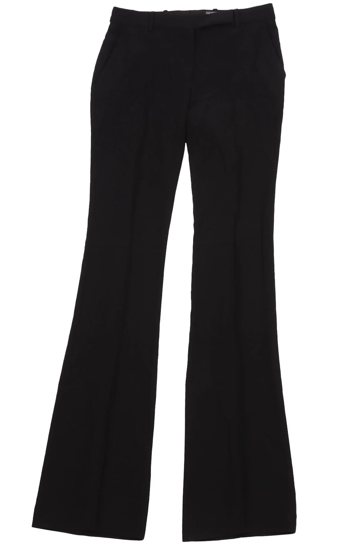 ALEXANDER MCQUEEN BLACK CREPE FLARED PANTS IT 38 UK 6 - Image 2