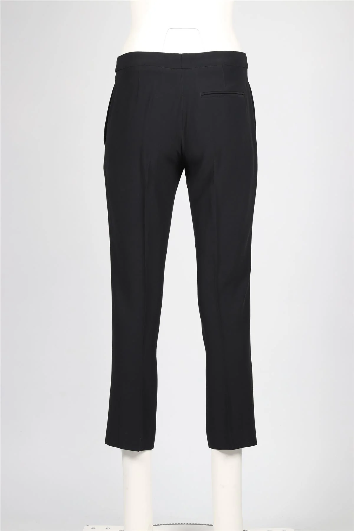 ALEXANDER MCQUEEN BLACK CREPE STRAIGHT LEG PANTS IT 40 UK 8 - Image 4