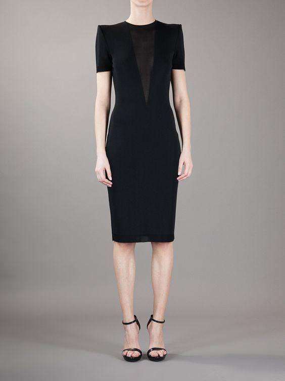 ALEXANDER MCQUEEN BLACK FITTED DRESS SMALL - Image 4