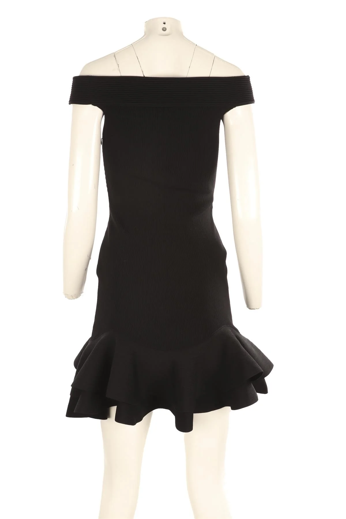ALEXANDER MCQUEEN BLACK KNIT MINI DRESS LARGE - Image 4