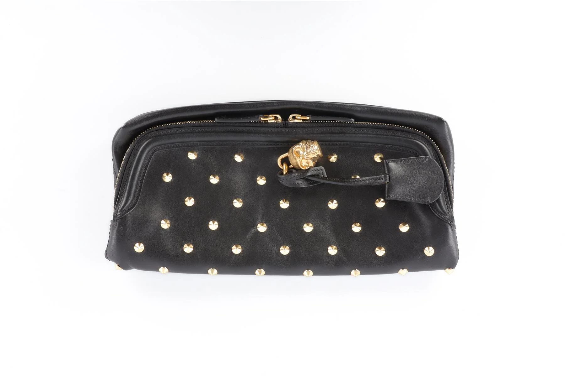 ALEXANDER MCQUEEN BLACK LEATHER CLUTCH - Image 2