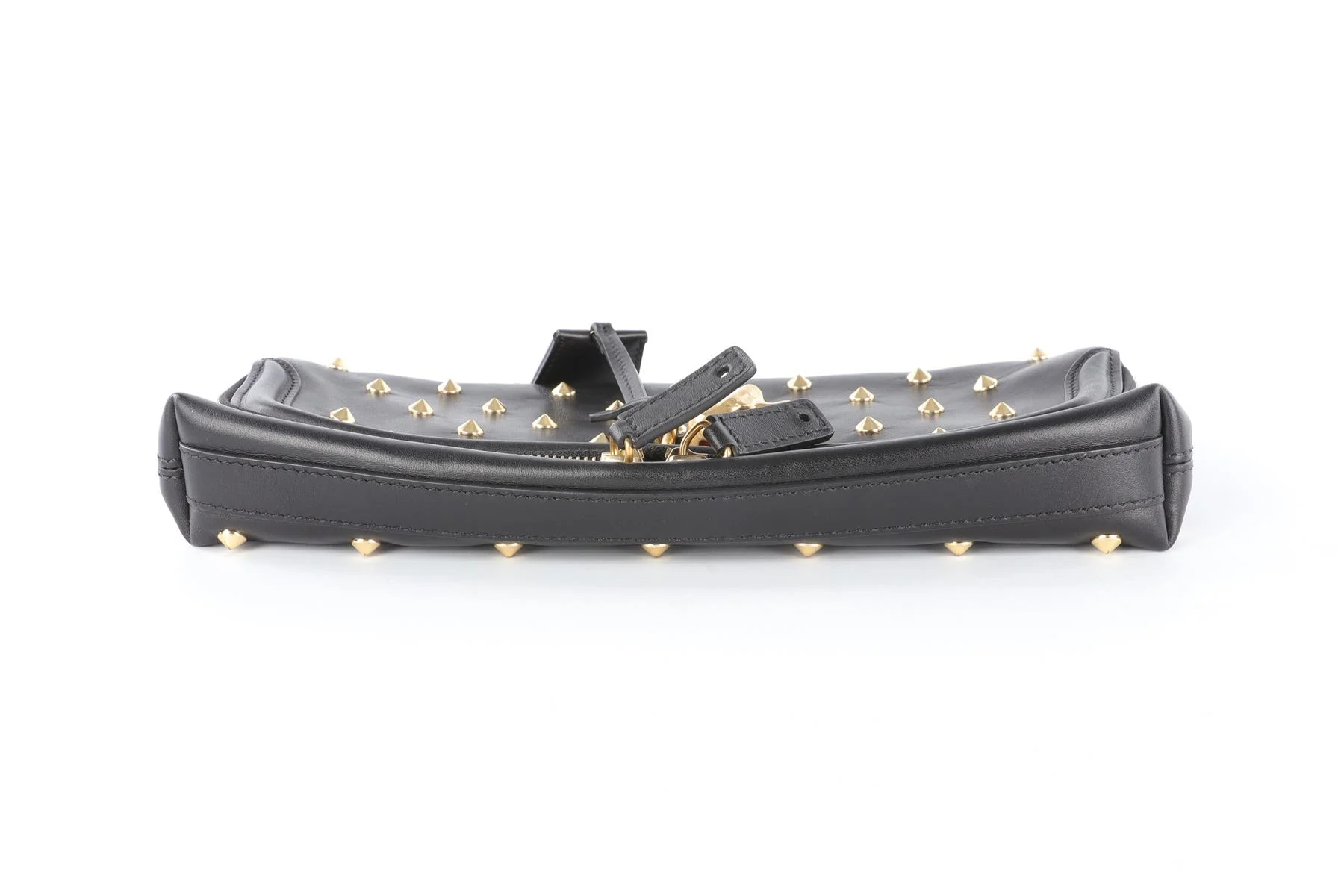 ALEXANDER MCQUEEN BLACK LEATHER CLUTCH - Image 8