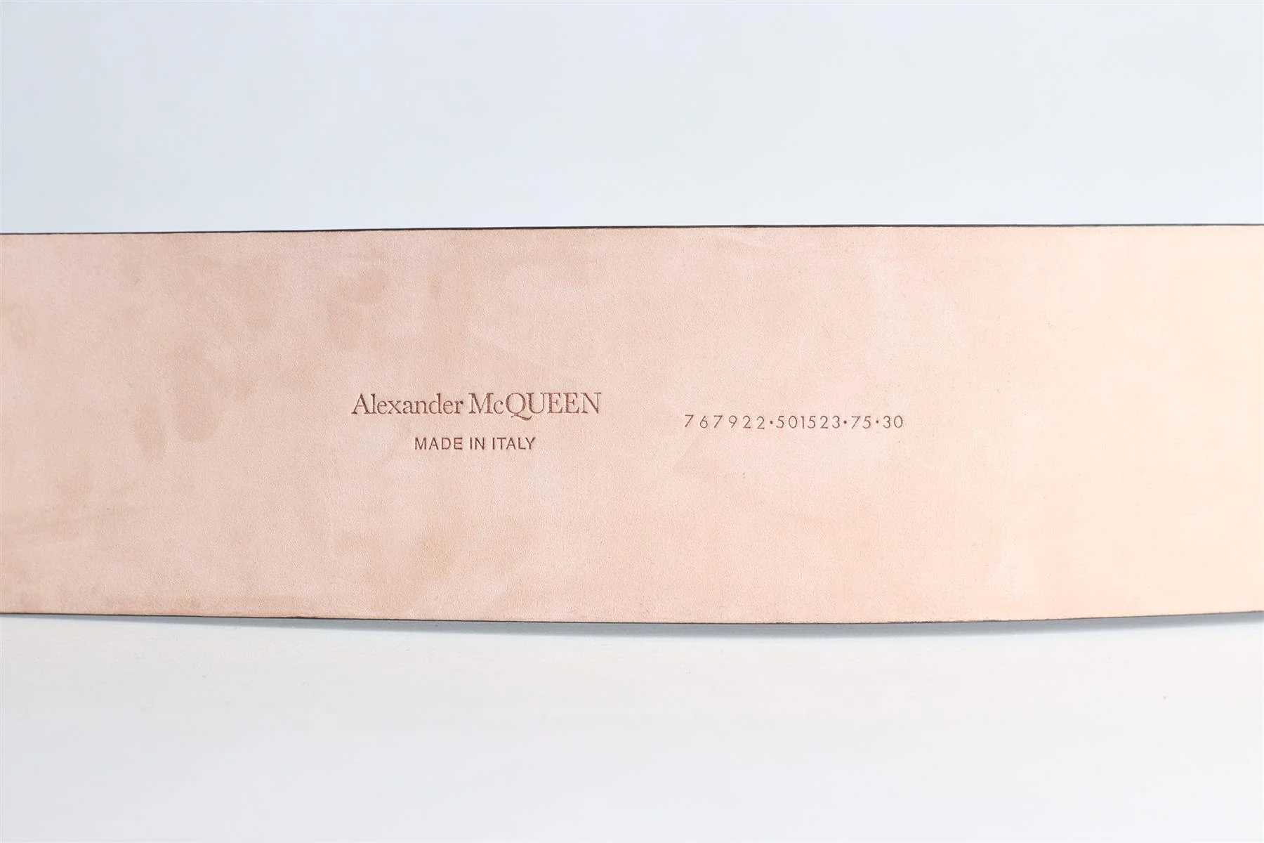 ALEXANDER MCQUEEN BLACK LEATHER WAIST BELT 75 CM - Image 6