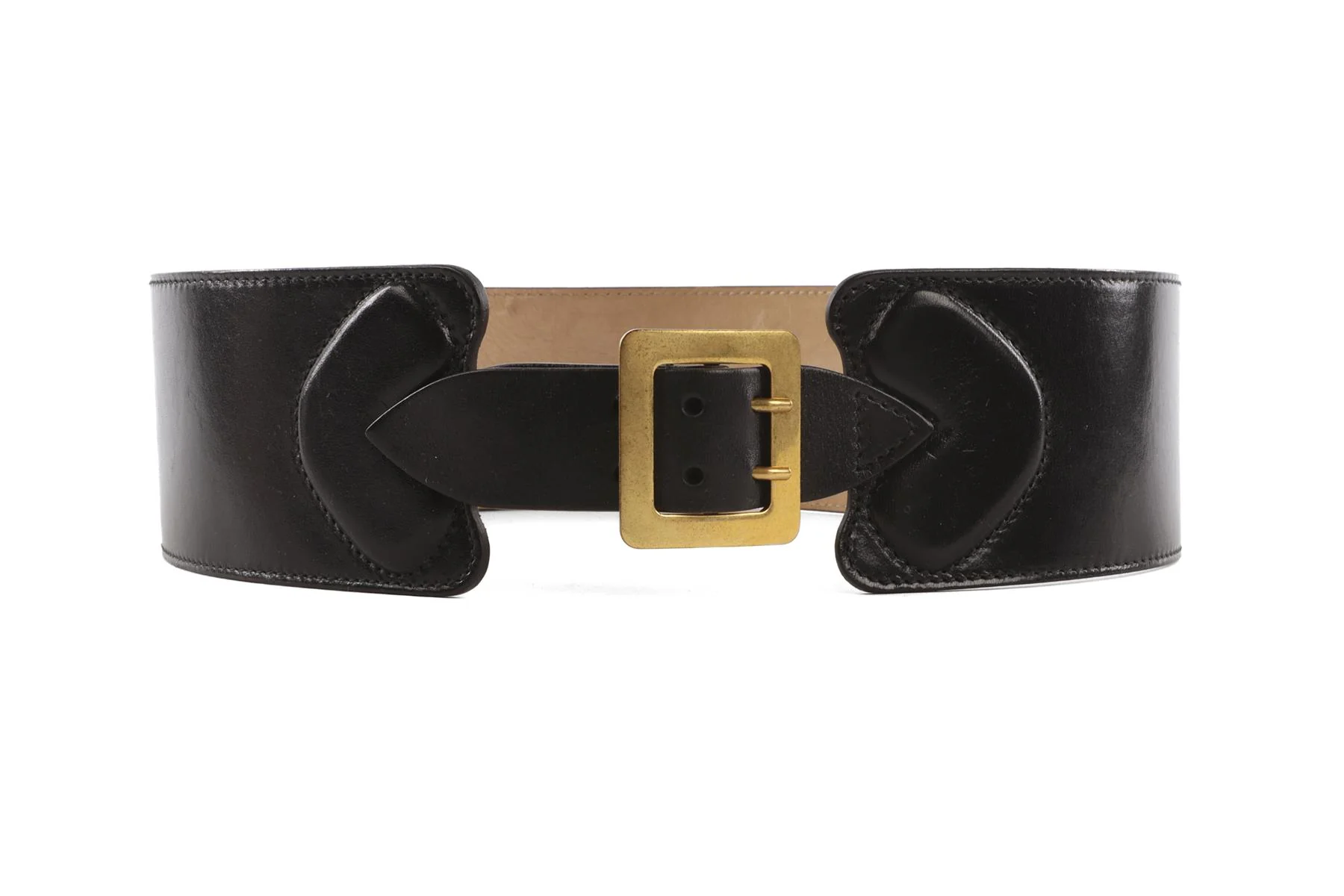 ALEXANDER MCQUEEN BLACK LEATHER WAIST BELT 75CM - Image 2