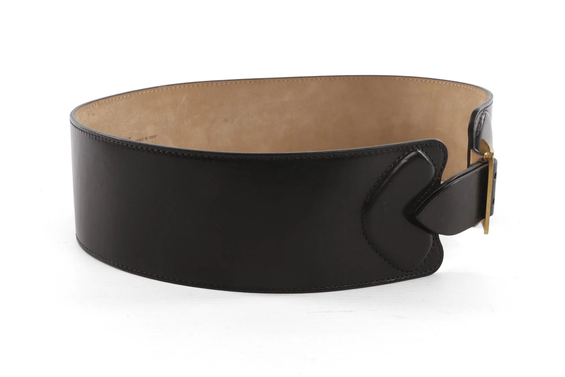 ALEXANDER MCQUEEN BLACK LEATHER WAIST BELT 75CM - Image 3