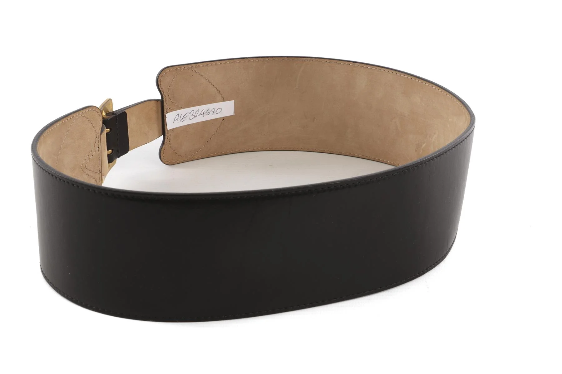 ALEXANDER MCQUEEN BLACK LEATHER WAIST BELT 75CM - Image 5