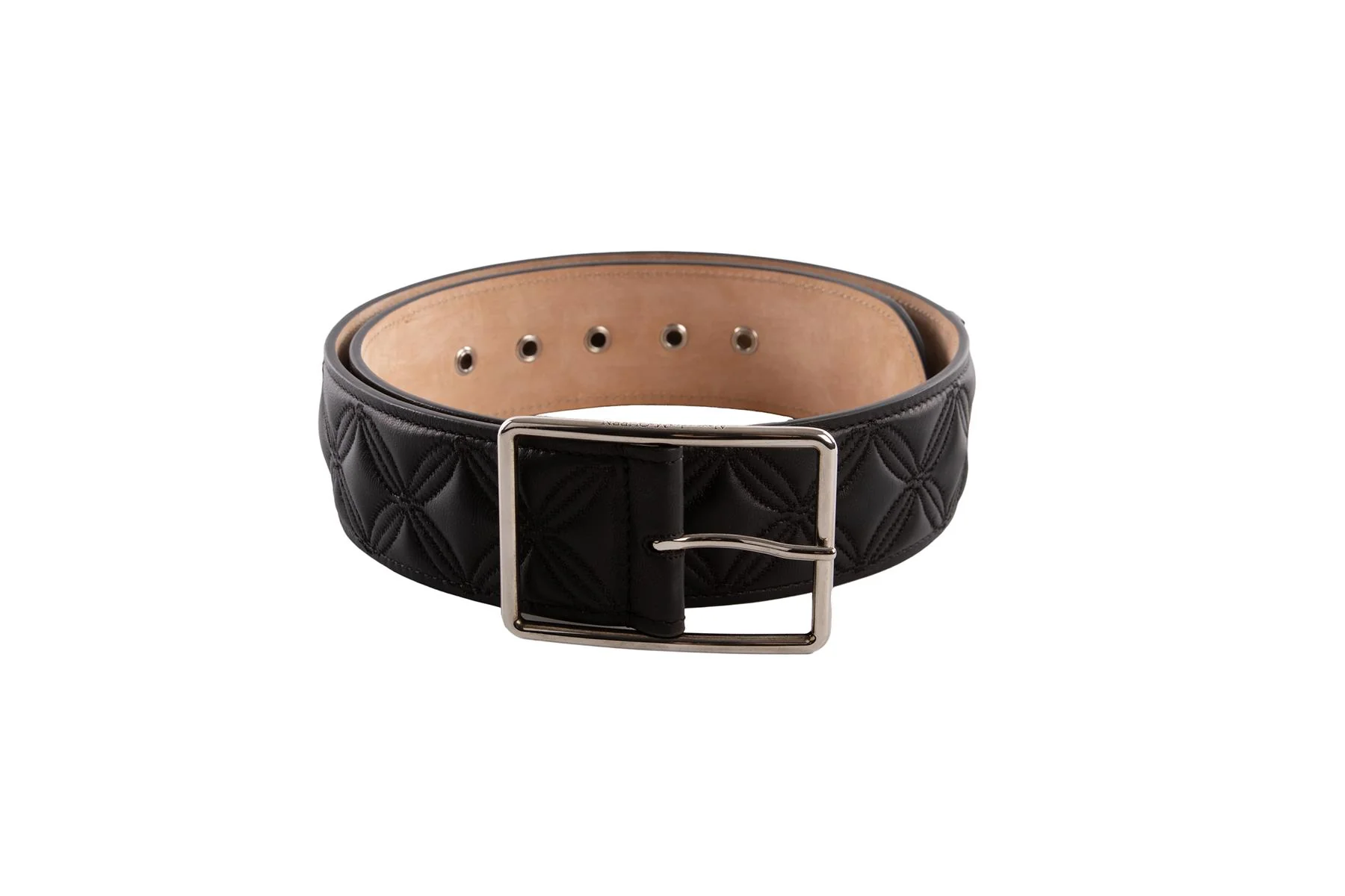 ALEXANDER MCQUEEN BLACK LEATHER WAIST BELT 85CM - Image 2