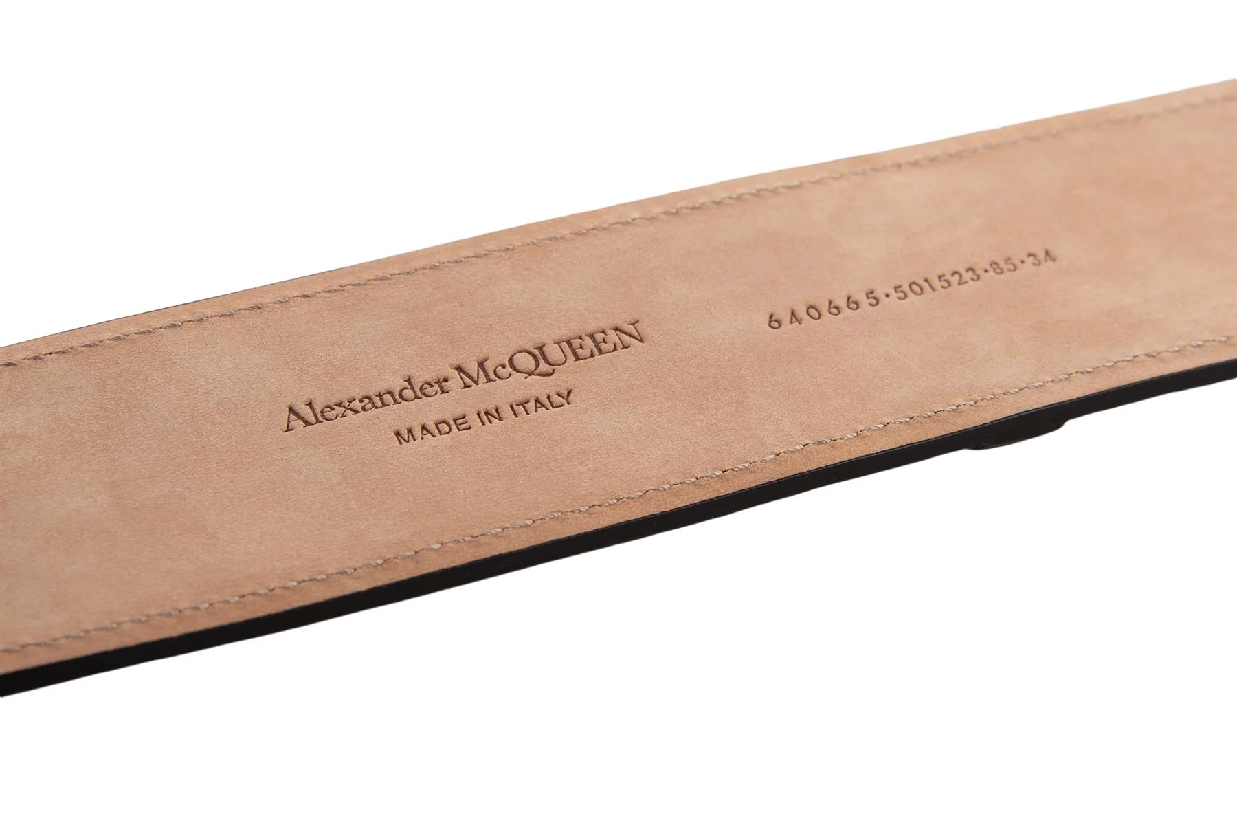 ALEXANDER MCQUEEN BLACK LEATHER WAIST BELT 85CM - Image 4