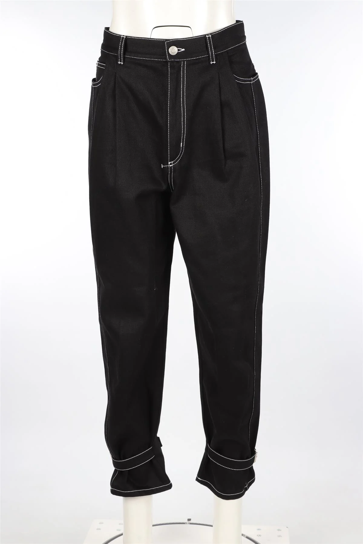ALEXANDER MCQUEEN BLACK TAPERED JEANS W27 UK 8/10 - Image 2