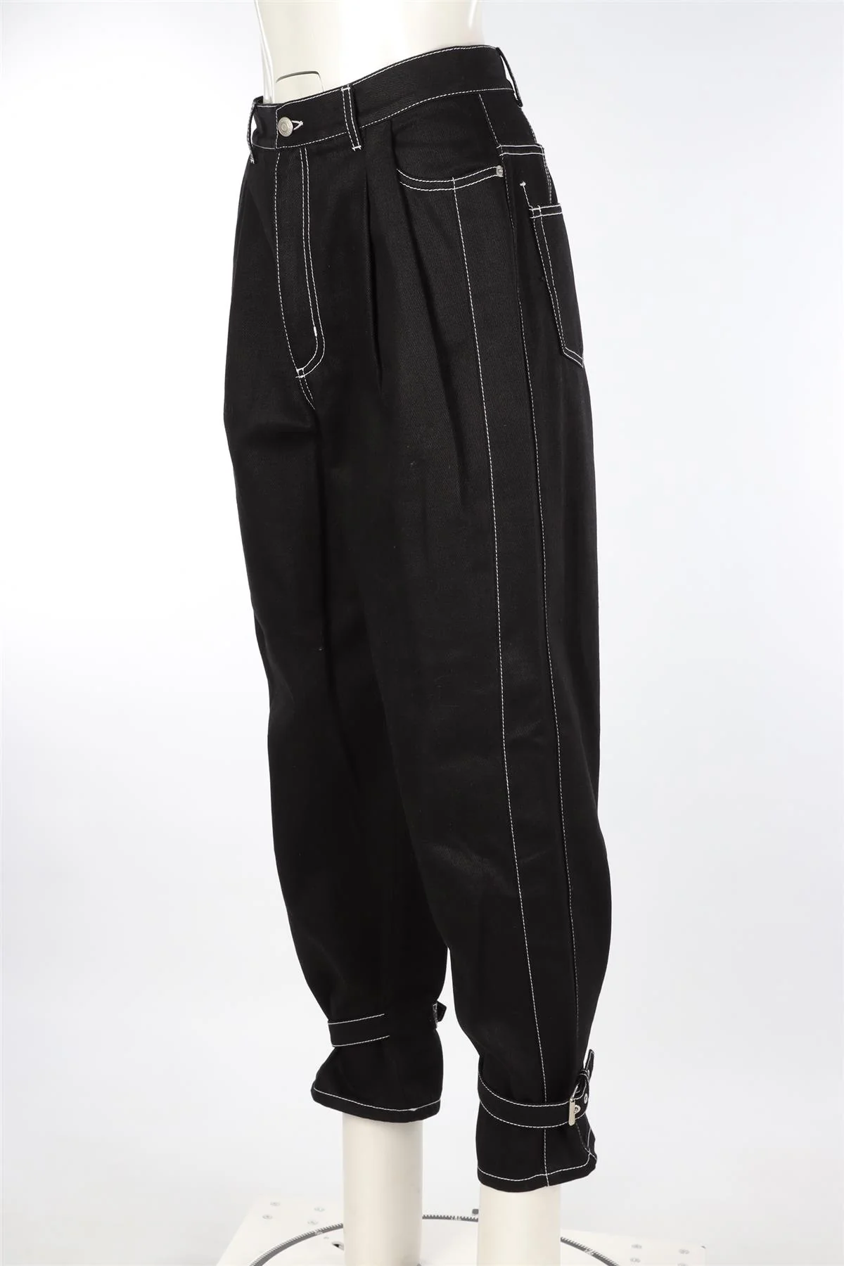 ALEXANDER MCQUEEN BLACK TAPERED JEANS W27 UK 8/10 - Image 3