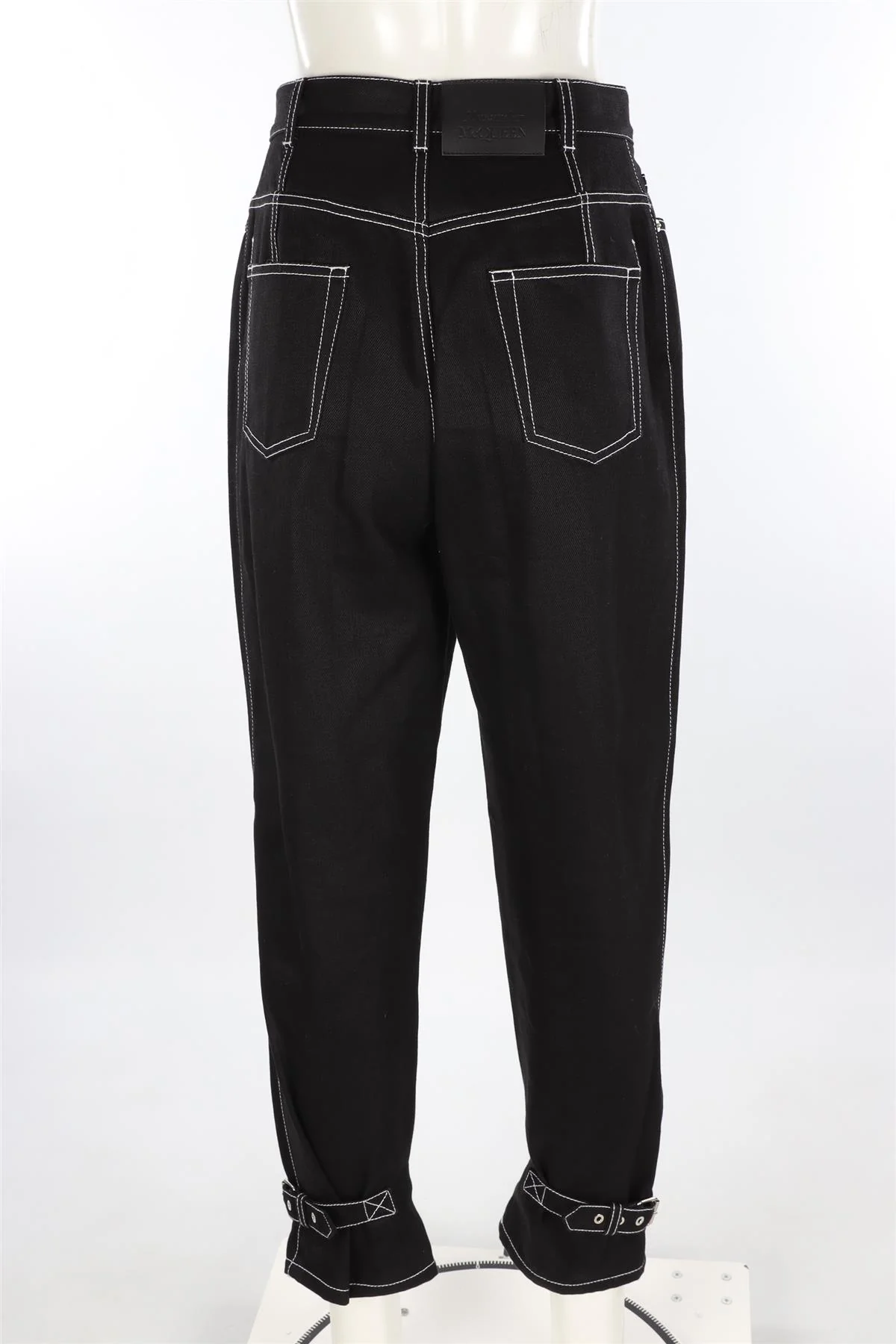 ALEXANDER MCQUEEN BLACK TAPERED JEANS W27 UK 8/10 - Image 4