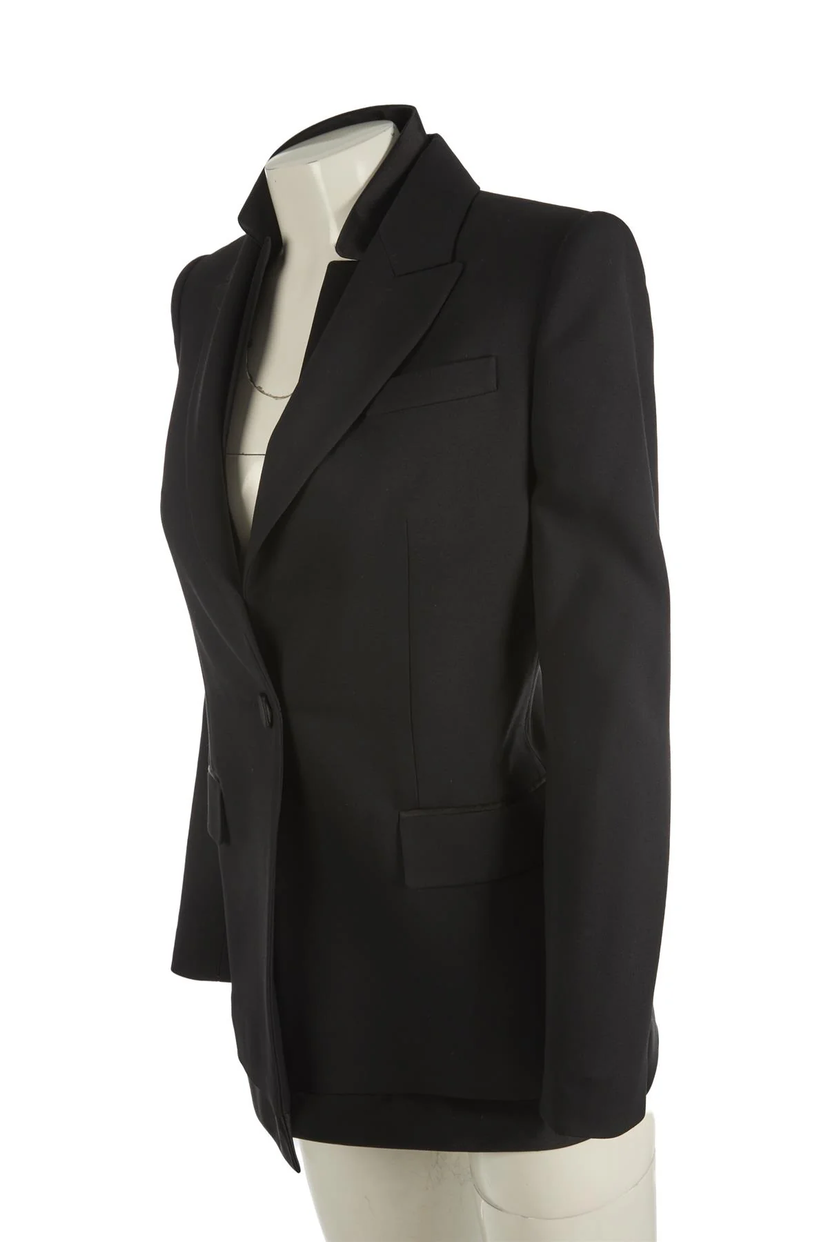 ALEXANDER MCQUEEN BLACK WOOL BLAZER IT 40 UK 8 - Image 3