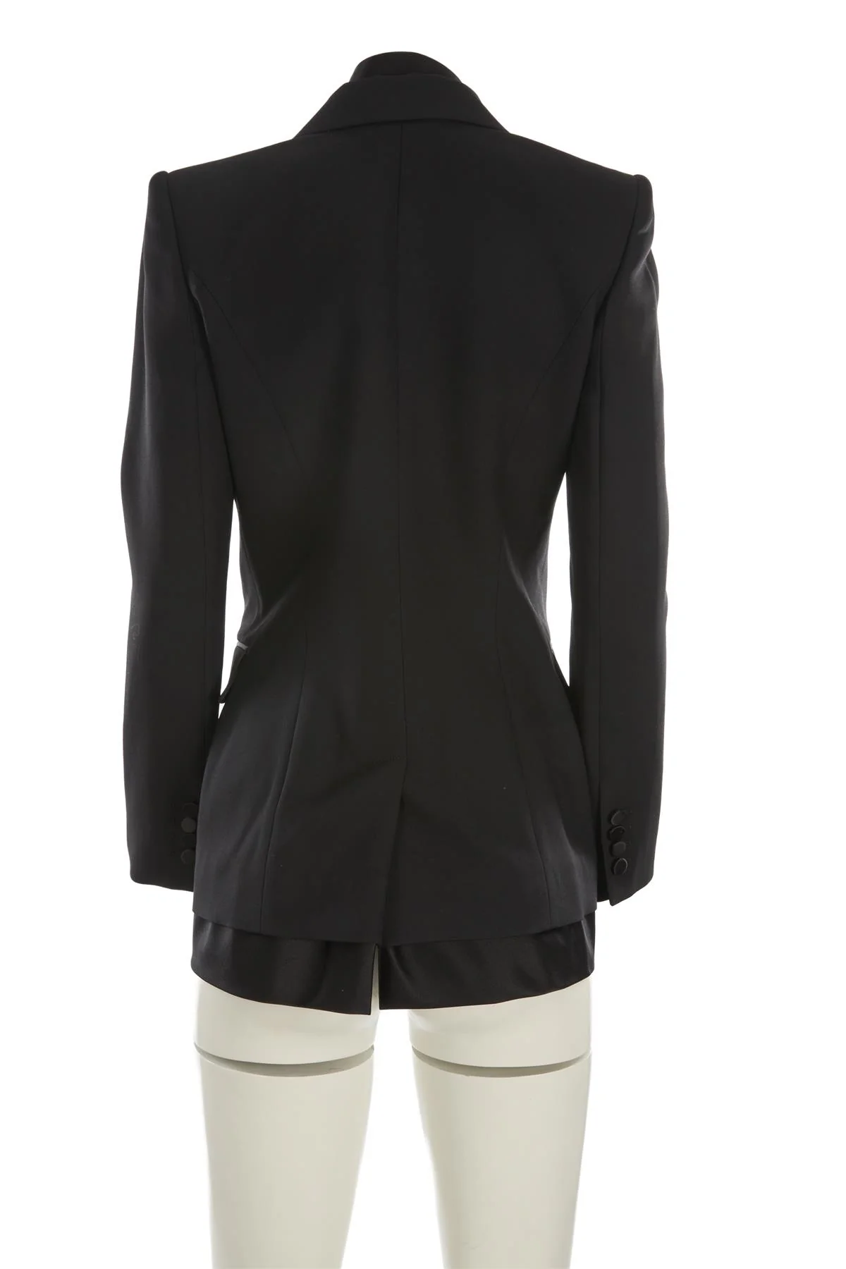 ALEXANDER MCQUEEN BLACK WOOL BLAZER IT 40 UK 8 - Image 4