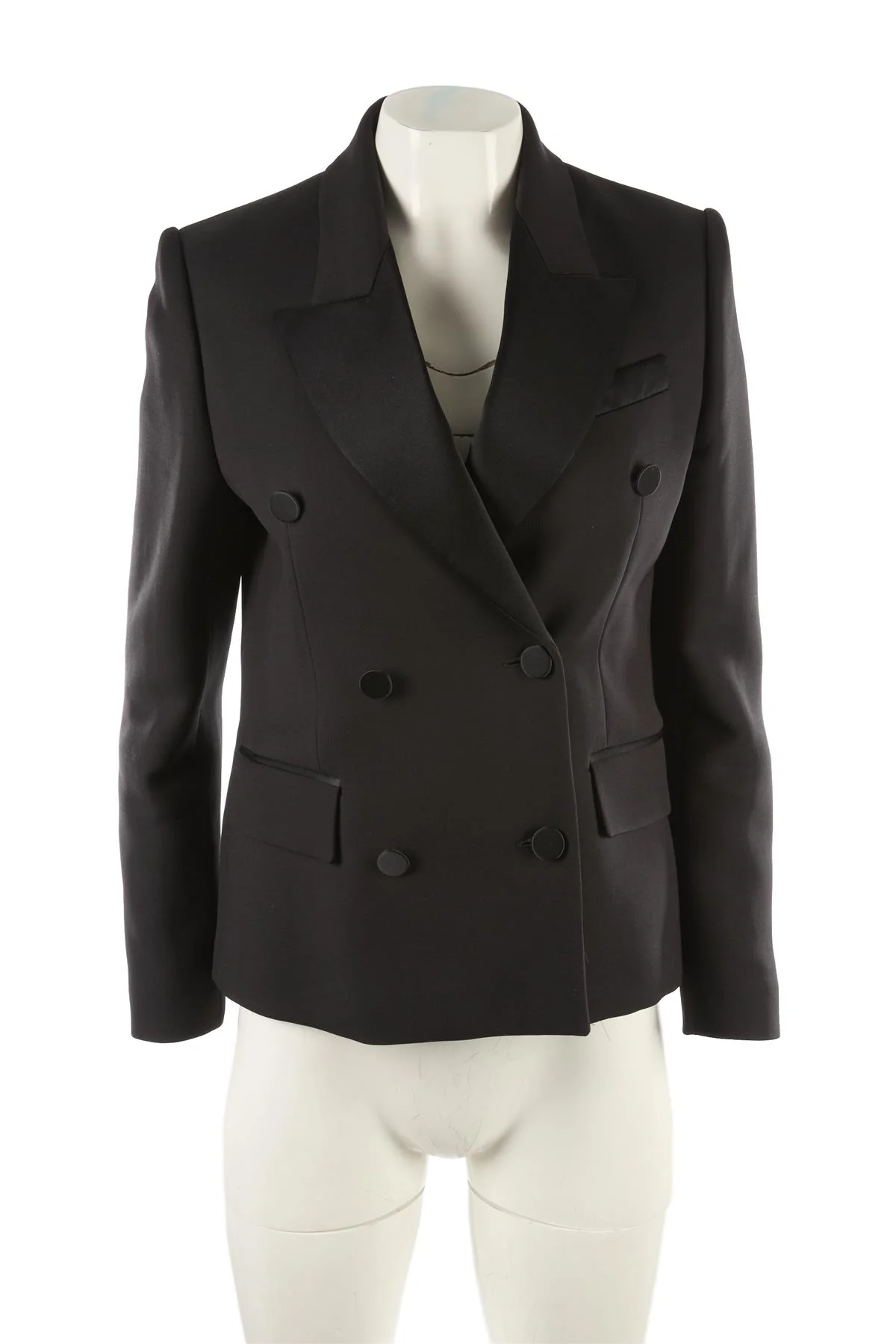 ALEXANDER MCQUEEN BLACK WOOL BLAZER IT 42 UK 10 - Image 2