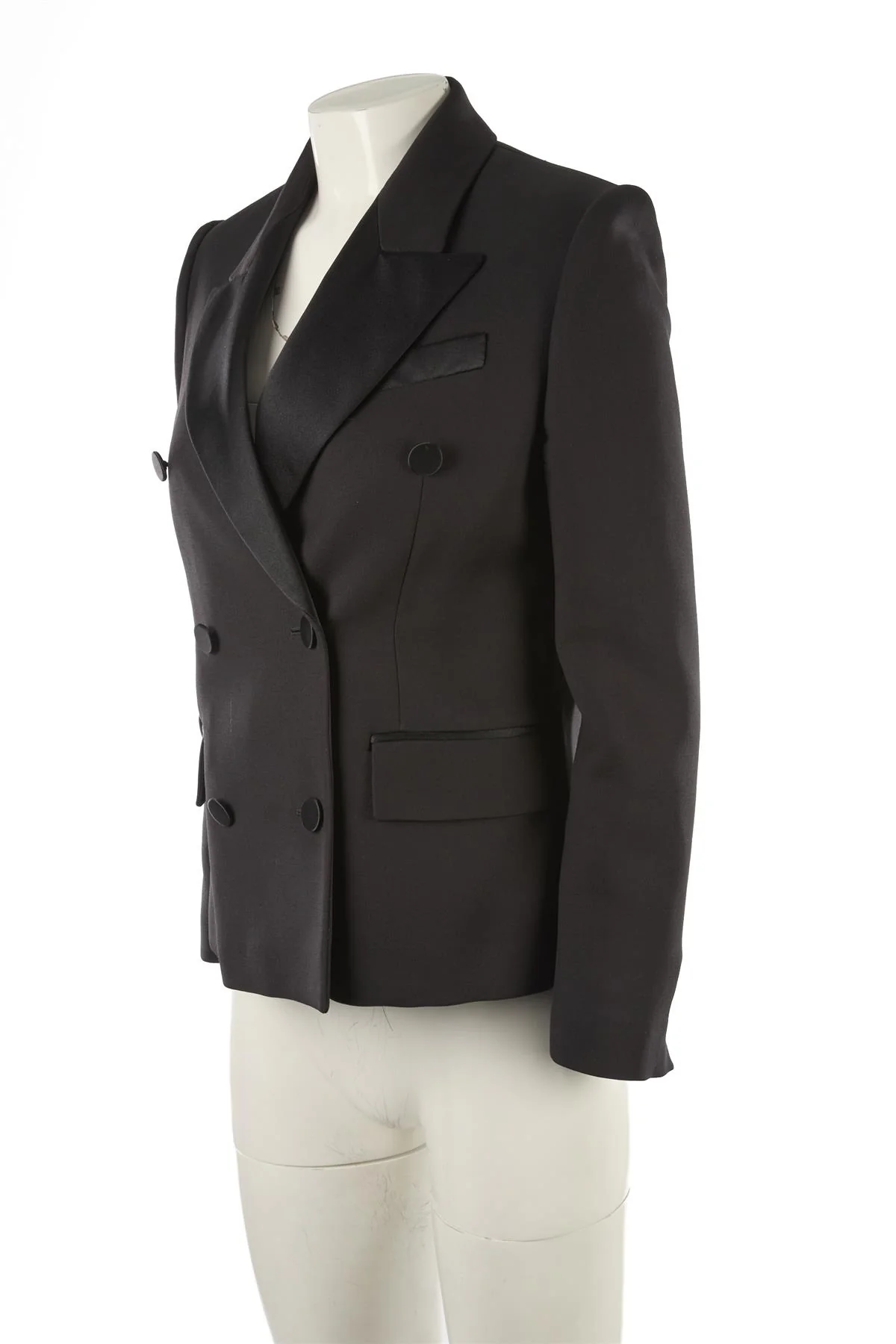 ALEXANDER MCQUEEN BLACK WOOL BLAZER IT 42 UK 10 - Image 3