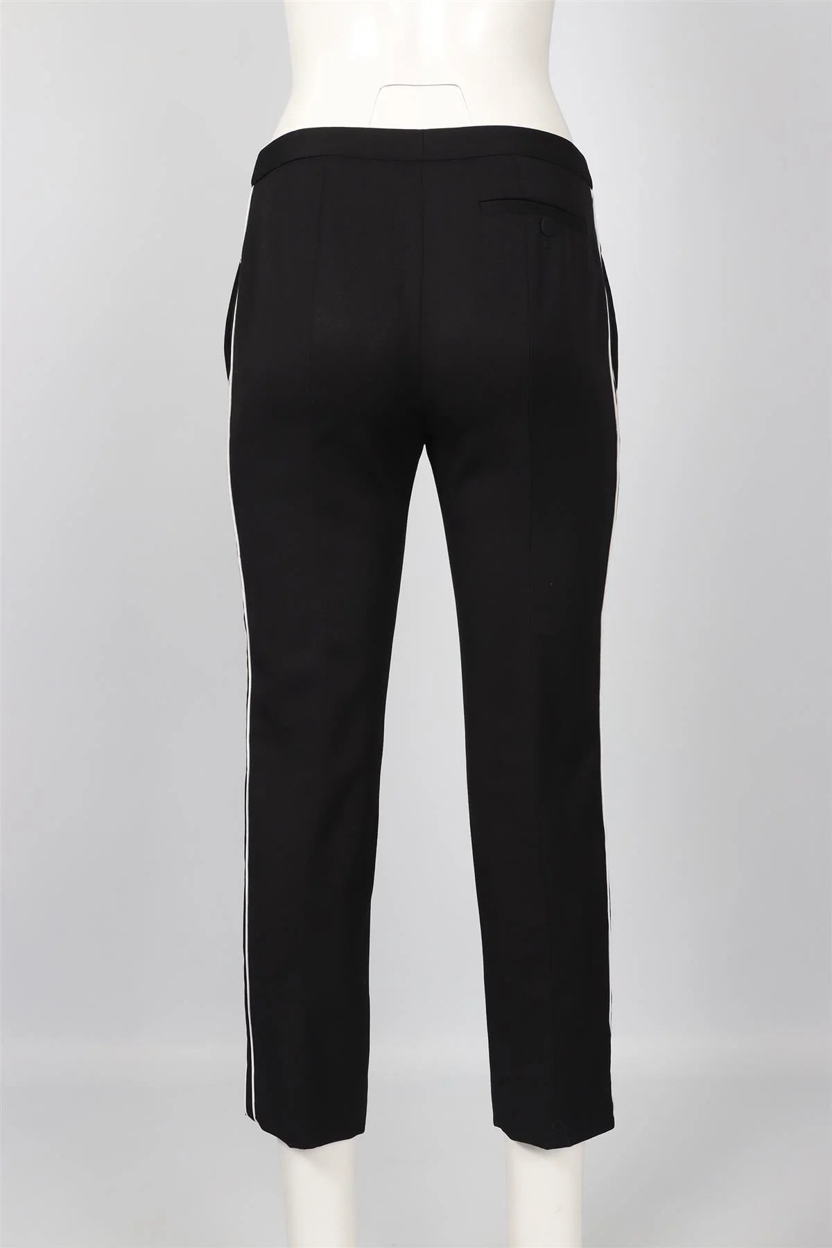 ALEXANDER MCQUEEN BLACK WOOL STRAIGHT LEG PANTS IT 40 UK 8 - Image 4