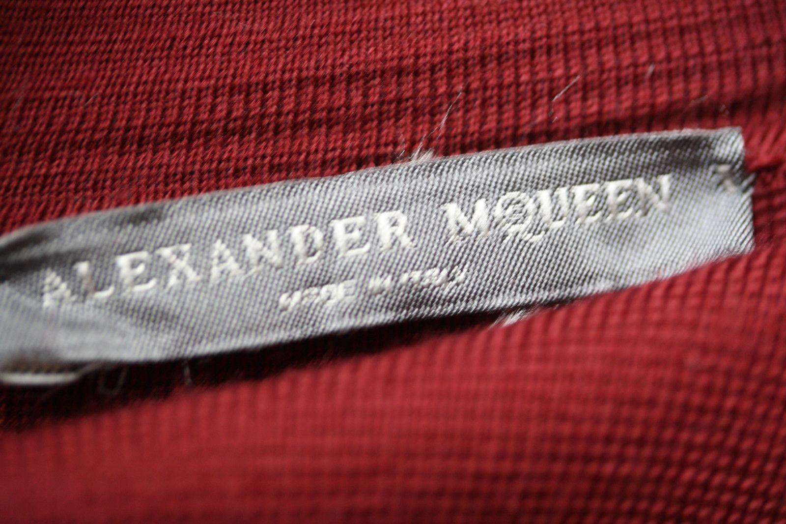 ALEXANDER MCQUEEN BURGUNDY FITTED KNIT SKIRT XSMALL - Image 5