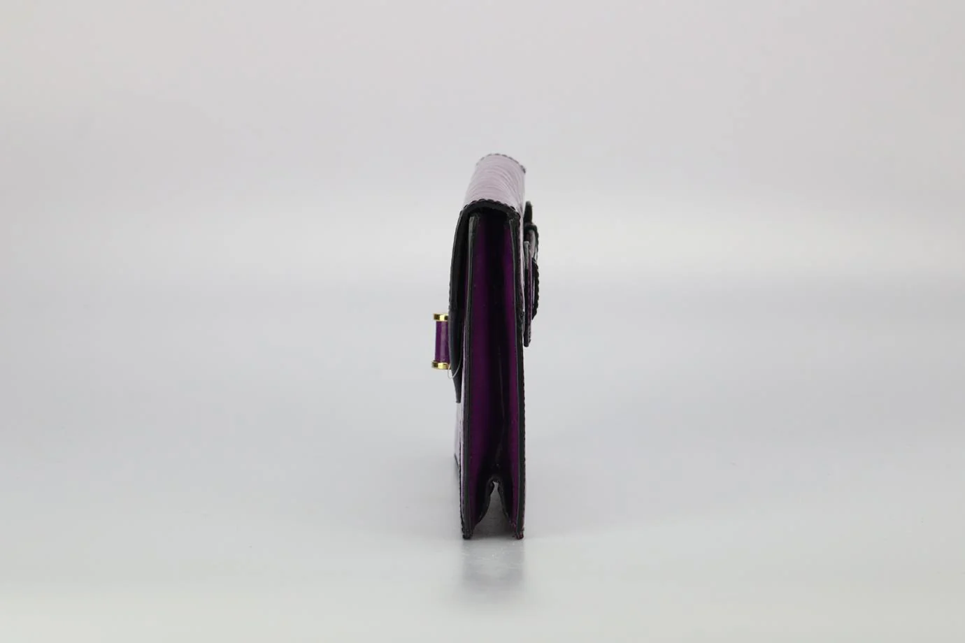 ALEXANDER MCQUEEN CROC EFFECT PATENT LEATHER CLUTCH - Image 3