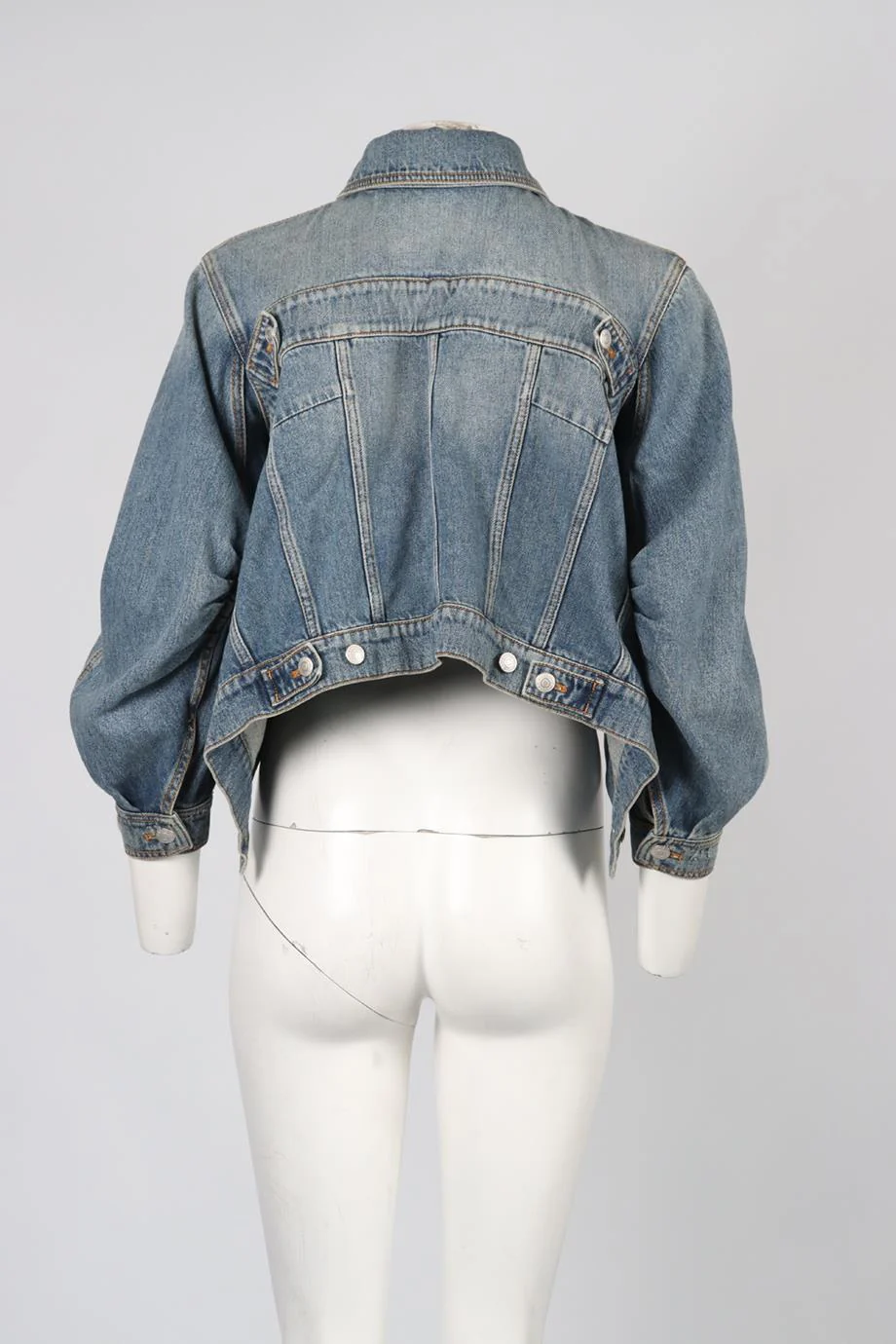 ALEXANDER MCQUEEN DENIM JACKET IT 40 UK 8 - Image 4