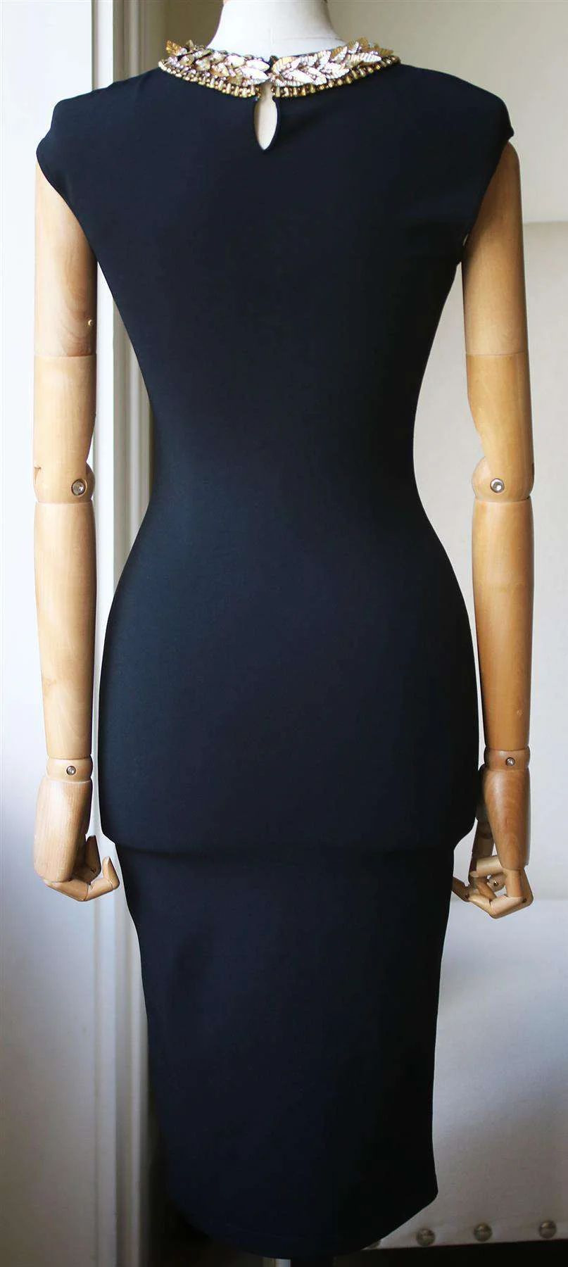 ALEXANDER MCQUEEN EMBELLISHED STRETCH KNIT DRESS XSMALL - Image 4