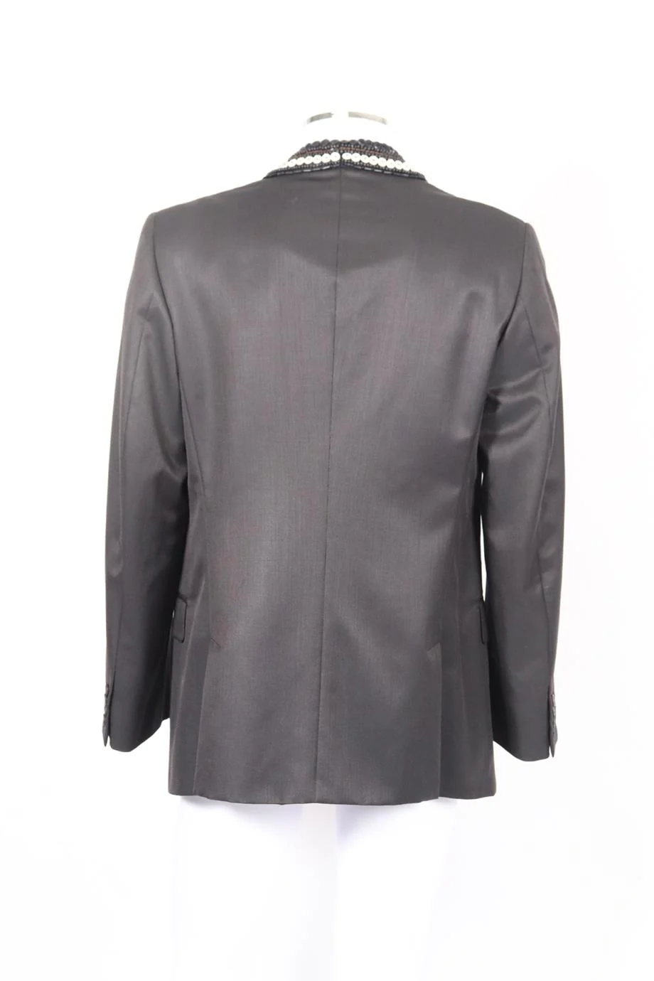 ALEXANDER MCQUEEN EMBELLISHED WOOL AND SILK BLEND BLAZER IT 54 UK 44 - Image 4