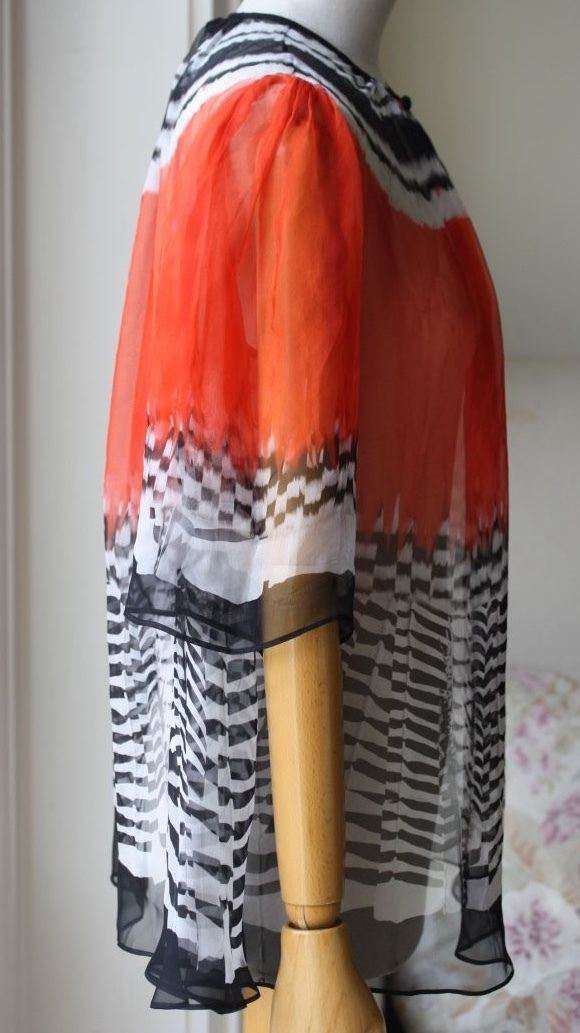 ALEXANDER MCQUEEN FEATHER PRINT BLOUSE TOP SMALL - Image 4