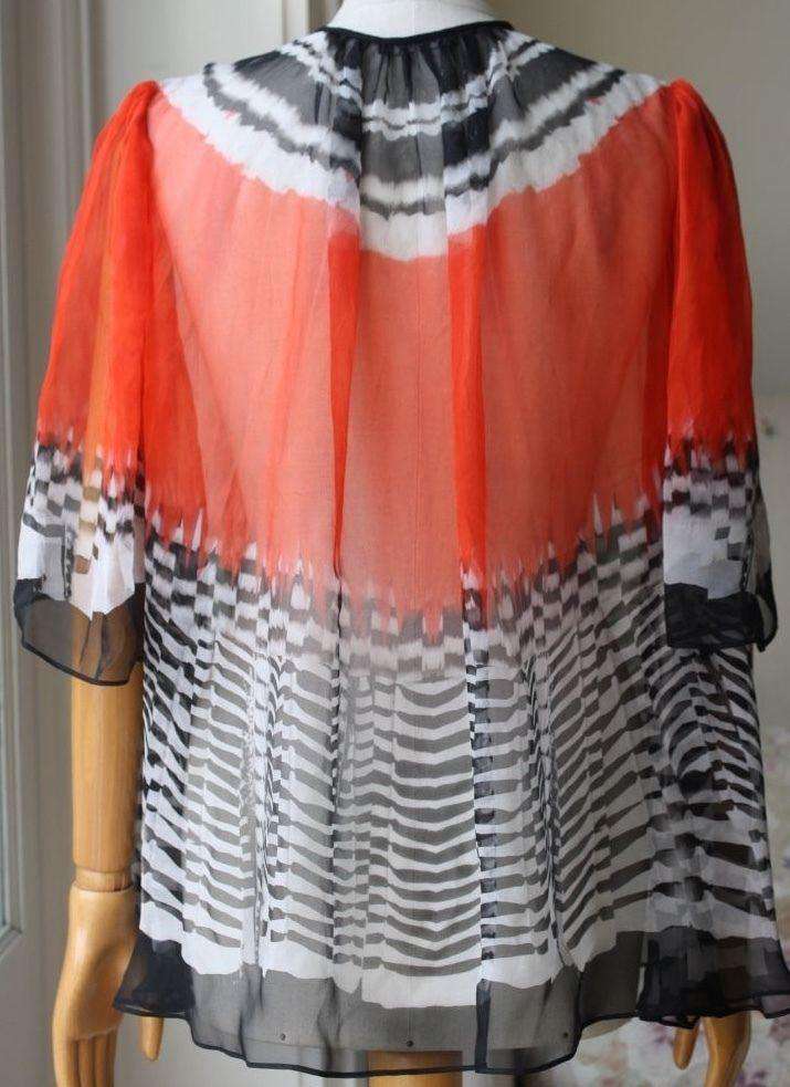 ALEXANDER MCQUEEN FEATHER PRINT BLOUSE TOP SMALL - Image 7